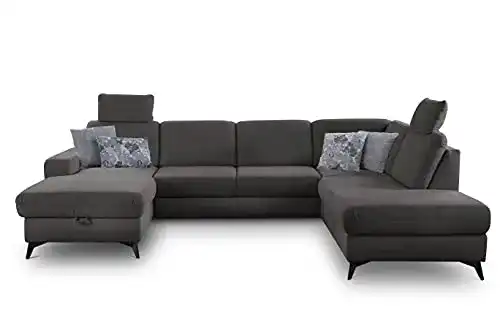 Cavadore-Sofa CAVADORE Wohnlandschaft Lotta / Skandinavische