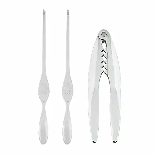Nussknacker Edelstahl Cozyswan, Set mit 2 Edelstahl Gabeln