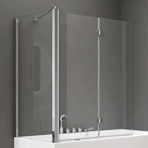 Badewannenfaltwand doporro 70x120x140cm Design-Duschwand