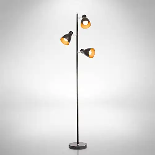 Stehlampe B.K.Licht, schwenkbar, Vintage und Industrial Stil