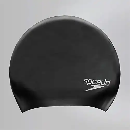 Badekappe Speedo für Damen und Herren, Schwarz, Einheitsgröße