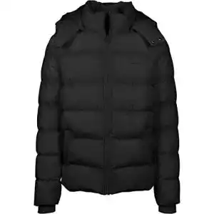 Winterjacke Urban Classics Herren Hooded Puffer Jacket, Black, XXL