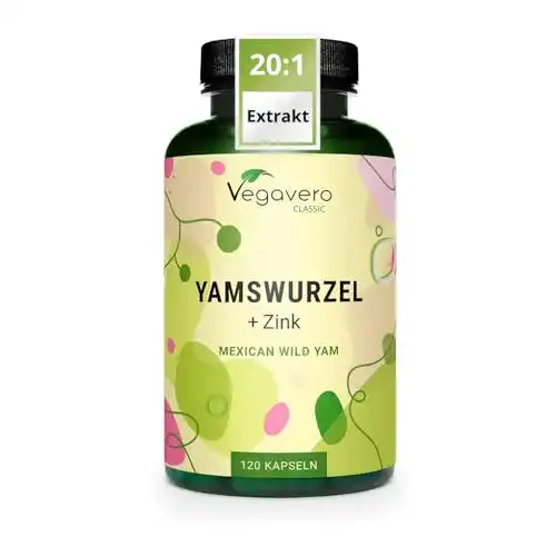 Yamswurzel Vegavero Kapseln ® Mit ZINK 120 Kapseln