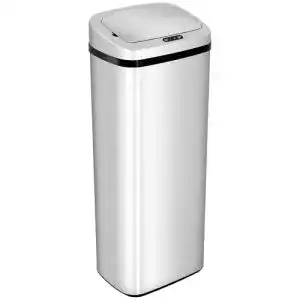 Mülleimer mit Sensor HOMCOM Edelstahl 50/68L Silber (50L)