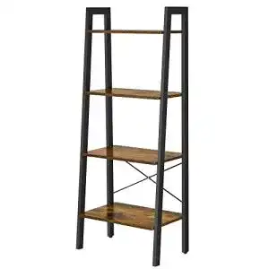Bücherregal VASAGLE Standregal, 4 Ebenen, Leiterregal, stabil