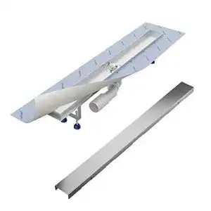 Duschrinne Aquabad Komplett-SET – 90 cm ® SDS Pro Edelstahl