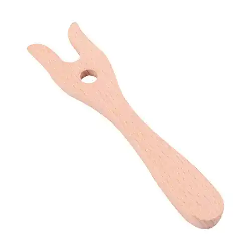 Strickgabel EXCEART handgeschnittene Lucet-Gabel