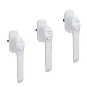 Fenstergriffe mit Druckknopf Schüco 3er PACK mit Sperrtaste