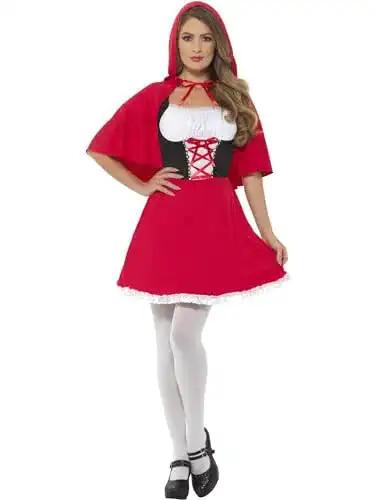 Rotkäppchen-Umhang Smiffys Rotkäppchen Kostüm, Kurzes Kleid