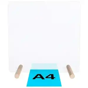 Spuckschutz mit Durchreiche 100×70 WANDKINGS aus Hartholz
