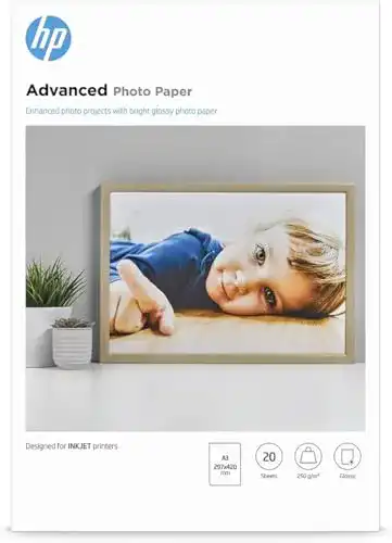 Fotopapier A3 HP Advanced-Fotopapier hochglänzend, 20 Blatt