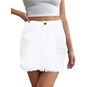 Minirock JayscreateEU Damen Sommerrock Jeansrock Enger Rock