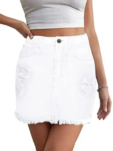 Minirock JayscreateEU Damen Sommerrock Jeansrock Enger Rock