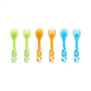 Esslernbesteck Munchkin 01145403 Bunte Gabeln und Löffel, 6er