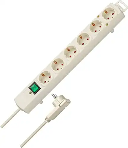 schmale Steckdosenleiste Brennenstuhl Comfort-Line Plus, 6-fach
