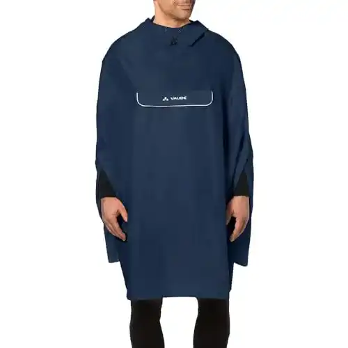 Regenponcho Fahrrad VAUDE Unisex Valdipino Poncho Marine