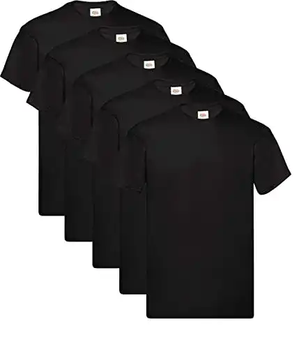 Schwarzes T-Shirt Fruit of the Loom Herren Original T. T-Shirt