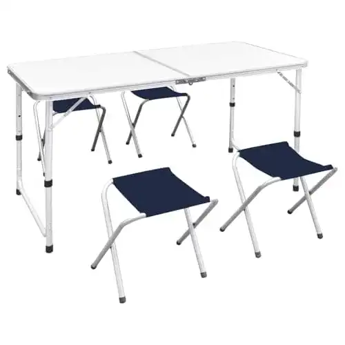 Campingtisch-Set vidaXL Campingtisch Set mit 4 Hockern