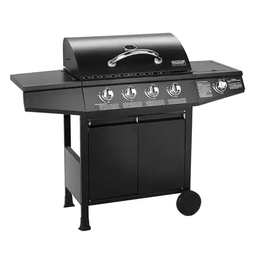 Gasgrill 4 Brenner TAINO Basic 4+1 BBQ Gasgrill Edelstahl-Brenner