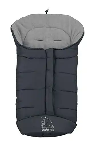 Fußsack HEITMANN Eisbärchen Kinderwagen, Design: grau/grau