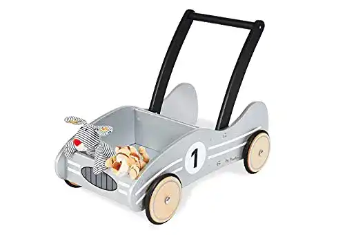 Lauflernwagen Pinolino Kimi, aus Holz, mit Bremssystem