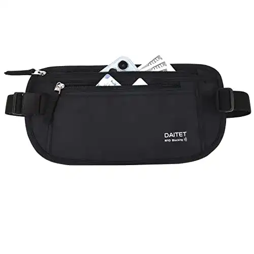 Bauchtasche diebstahlsicher DAITET Geldgürtel