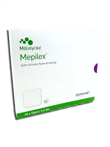 Dekubitus-Pflaster Molnlycke mepilex, 10 x 10 cm, 5er Pack
