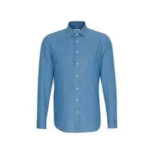 Jeanshemd Herren Seidensticker Slim Langarm mit Kent Kragen