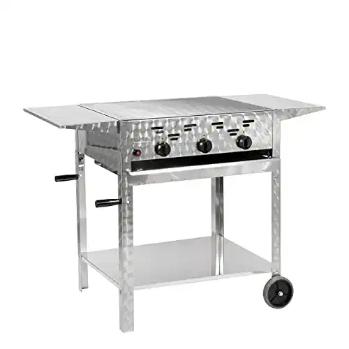 Gasbräter 3-flammig LAG fahrbar mit Grillrost und Abstellplatten