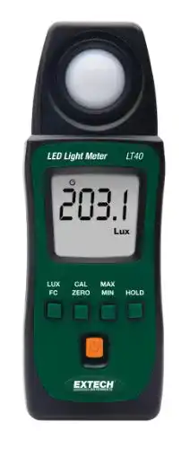Luxmeter EXTECH LED-, 1 Stück, LT40