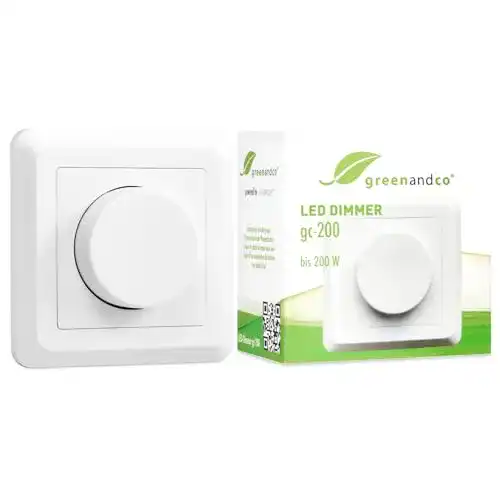 Dimmer GreenAndCo ® gc-200 Unterputz LED und Halogen