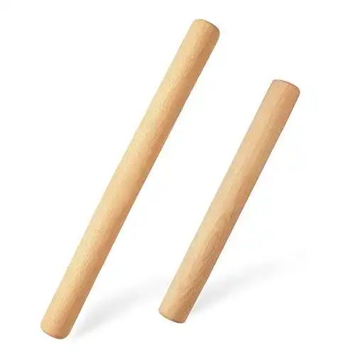 Nudelholz LEMCASE Teigroller Buchenholz, 2 Stück Set