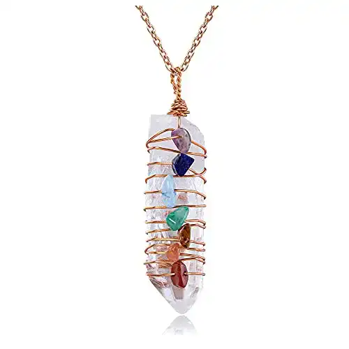 Die beste Bergkristall-Kette GEHECRST Damen 7 Chakren Wire Wrap 2026 Test Bestseller Bergkristall-Kette GEHECRST Damen 7 Chakren Wire Wrap