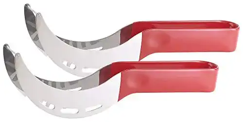 Melonenschneider PEARL Melonenmesser: 2er-Set 2in1
