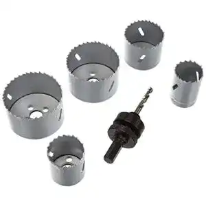 Lochsäge Wolfcraft 3764000 n-Set Kunststoffkoffer ø 35,40,51,65,68