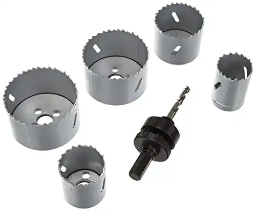Lochsäge Wolfcraft 3764000 n-Set Kunststoffkoffer ø 35,40,51,65,68