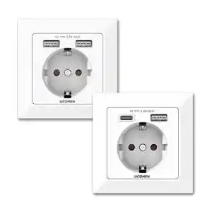 USB-Steckdose UCOMEN 2.8A USB Schuko Steckdosen, 250V