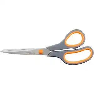 Schere Amazon Basics mit weichem Griff, 20 cm, Titanblätter