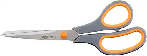 Schere Amazon Basics mit weichem Griff, 20 cm, Titanblätter