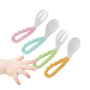 Esslernbesteck cholinchin 4 Stück Löffel und Gabel Set