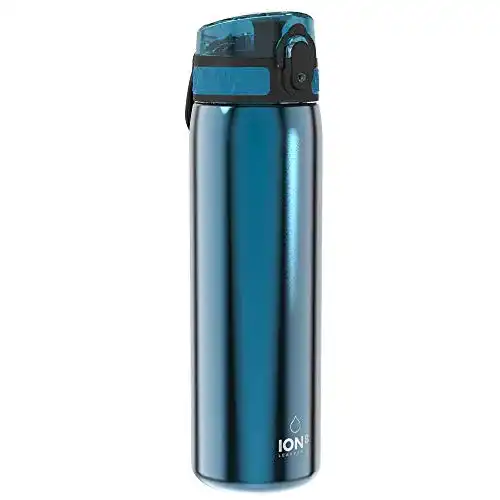 Edelstahl-Trinkflasche ion8 Auslaufsicher, Edelstahl, 600ml