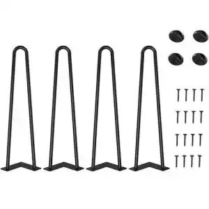 Tischbein Metall WINSOON 4er Set Haarnadel Tischbeine 40cm