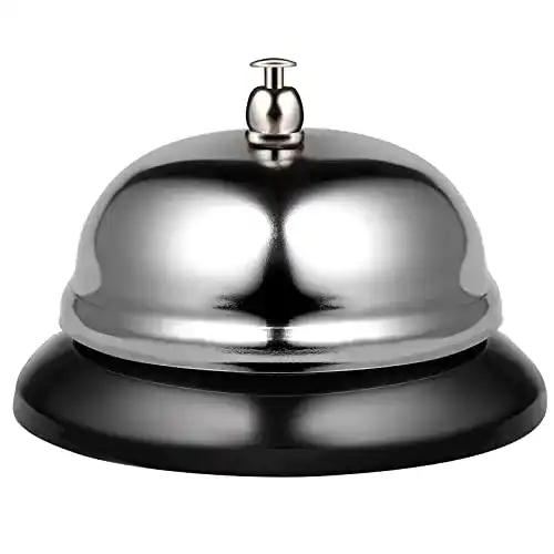 Tischglocke Rovtop, Rezeptionsklingel aus Edelstahl