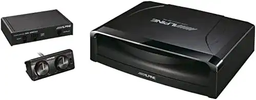 Alpine-Subwoofer Alpine SWE-1200, 20 cm Aktiv-Subwoofer-Box