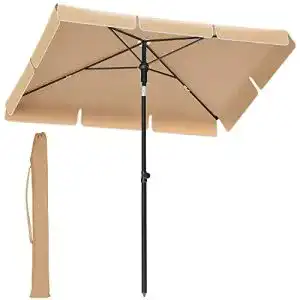 Sonnenschirm (knickbar) SONGMICS, rechteckig, 200 x 125 cm