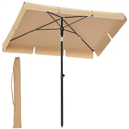 Sonnenschirm (knickbar) SONGMICS, rechteckig, 200 x 125 cm