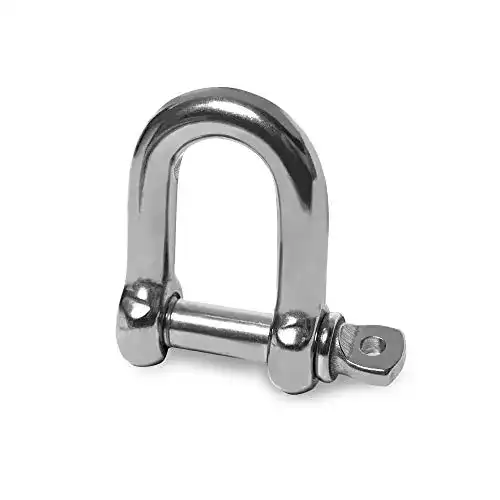 Schäkel HEAVYTOOL gerade kurz 4mm Edelstahl V4A AISI 316
