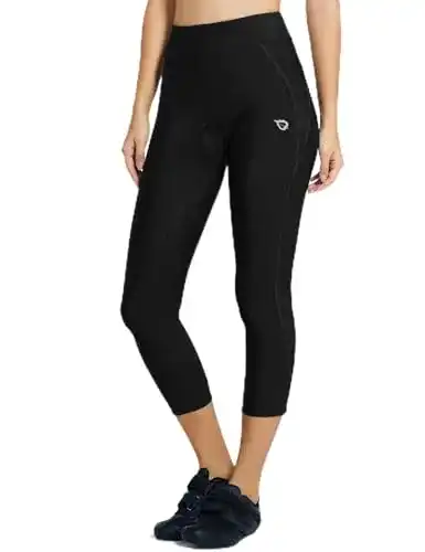 Fahrradhose Damen BALEAF Gepolstert 3/4 Radlerhose Radhose Kurz