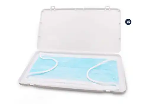 Maskenbox KMINA PRO – (5 Stück), für Mundschutz, Masken Box