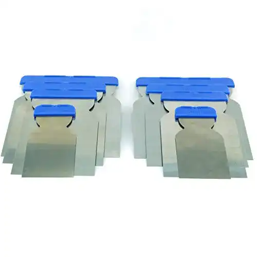 Japanspachtel Japanspachtel aus Stahl 2x 4er Set Stahlblatt